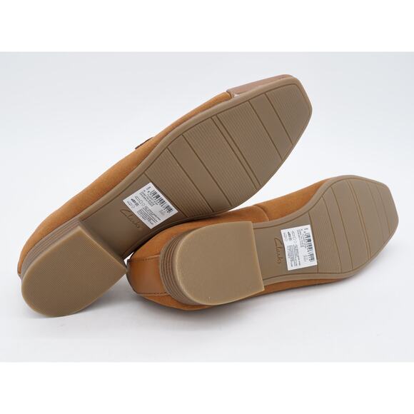 Clarks Loafers Womens 9.5 Brown Suede Slip On Shoes Tilmont Step Cap Toe Smoking - Picture 11 of 11